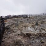 A brigte on Sikidang crater