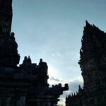 prambanan sunset sillhouette