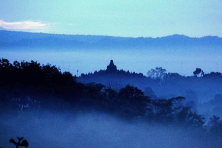 Sunrise near Borobudur