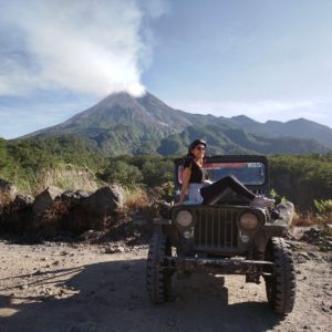 Lady on a Jeep